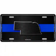 Nebraska Thin Blue Line Metal Novelty License Plate 12" x 6" (LP)