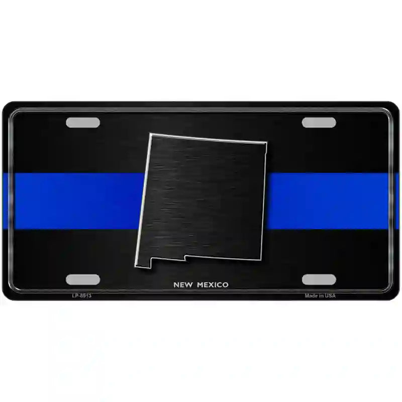 New Mexico Thin Blue Line Metal Novelty License Plate 12" x 6" (LP)