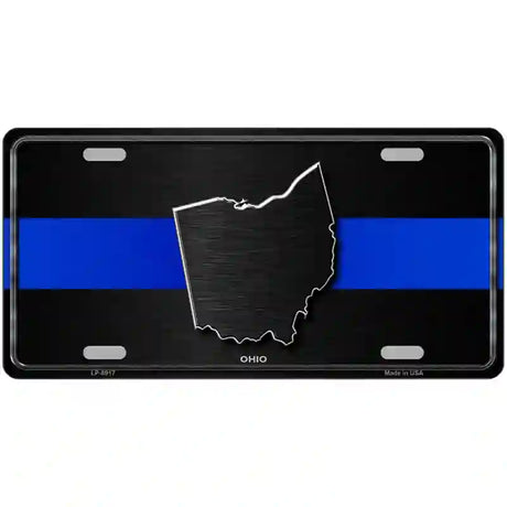 Ohio Thin Blue Line Metal Novelty License Plate