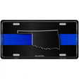 Oklahoma Thin Blue Line Metal Novelty License Plate 12" x 6" (LP)