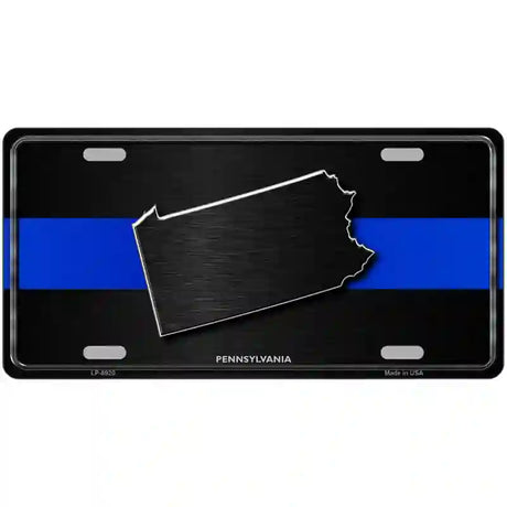 Pennsylvania Thin Blue Line Metal Novelty License Plate 12" x 6" (LP)