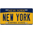 New York Yellow Metal Novelty License Plate 12" x 6" (LP)