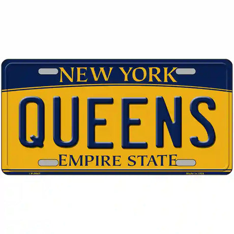 Queens New York Metal Novelty License Plate