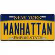 Manhattan New York Metal Novelty License Plate 12" x 6" (LP)