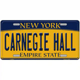 Carnegie Hall New York Metal Novelty License Plate 12" x 6" (LP)