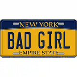 Bad Girl New York Metal Novelty License Plate 12" x 6" (LP)