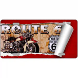 Route 66 Mother Road Scroll Metal Novelty License Plate 12" x 6" (LP)