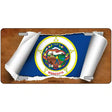 Minnesota Flag Scroll Metal Novelty License Plate 12" x 6" (LP)