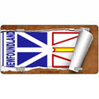 Newfoundland Flag Scroll Metal Novelty License Plate 12" x 6" (LP)