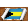 Bahamas Flag Scroll Metal Novelty License Plate 12" x 6" (LP)