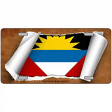 Antigua & Barbuda Flag Scroll Metal Novelty License Plate 12" x 6" (LP)