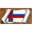 Faroe Islands Flag Scroll Metal Novelty License Plate 12" x 6" (LP)