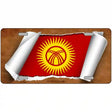 Kyrgyzstan Flag Scroll Metal Novelty License Plate 12" x 6" (LP)