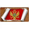 Montenegro Flag Scroll Metal Novelty License Plate 12" x 6" (LP)