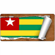 Togo Flag Scroll Metal Novelty License Plate 12" x 6" (LP)