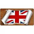 Britain Flag Scroll Metal Novelty License Plate 12" x 6" (LP)