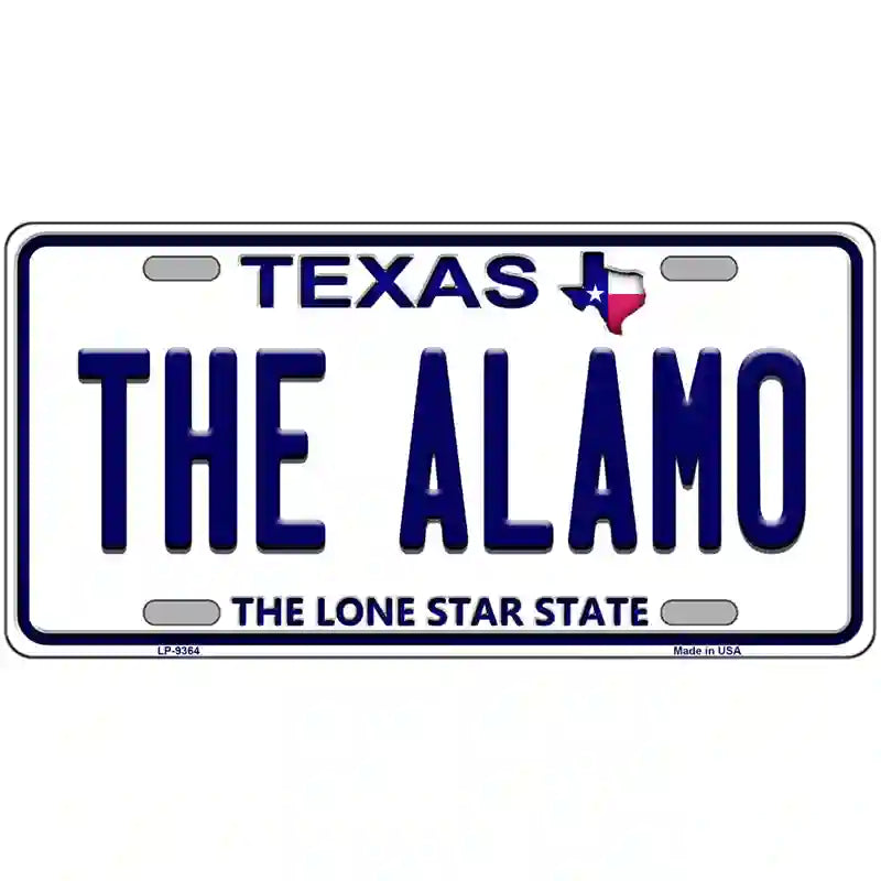 Alamo Texas Novelty Metal License Plate