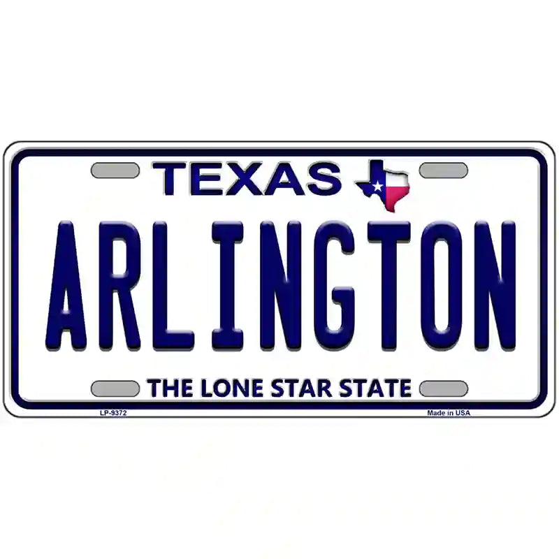 Arlington Texas Novelty Metal License Plate 12" x 6" (LP)