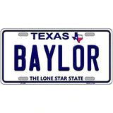 Baylor Texas Novelty Metal License Plate 12" x 6" (LP)