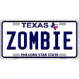 Zombie Texas Novelty Metal License Plate 12" x 6" (LP)