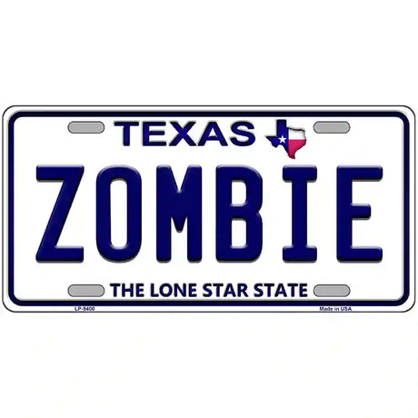 Zombie Texas Novelty Metal License Plate 12" x 6" (LP)