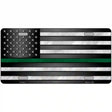 American Flag Thin Green Line Novelty Metal License Plate 12" x 6" (LP)