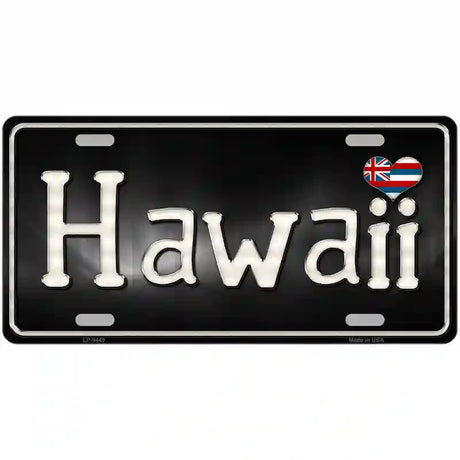 Hawaii Flag Script Metal Novelty License Plate 12" x 6" (LP)