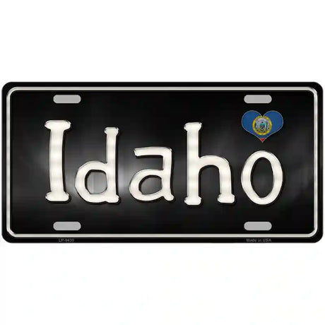 Idaho Flag Script Metal Novelty License Plate 12" x 6" (LP)