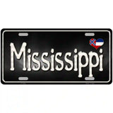 Mississippi Flag Script Metal Novelty License Plate 12" x 6" (LP)