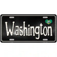 Washington Flag Script Metal Novelty License Plate 12" x 6" (LP)