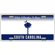 South Carolina Dark Blue Blank Novelty Metal License Plate 12" x 6" (LP)