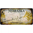 Nebraska Blank Rusty Novelty Metal License Plate 12" x 6" (LP)