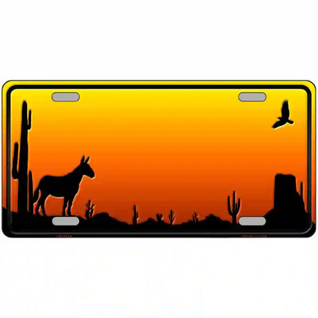 Donkey Blank Scenic Novelty Metal License Plate 12" x 6" (LP)