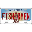 Fishermen Alaska State Novelty Metal License Plate 12" x 6" (LP)