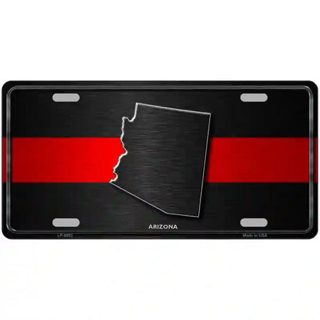 Arizona Thin Red Line Metal Novelty License Plate 12" x 6" (LP)