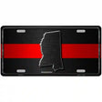 Mississippi Thin Red Line Metal Novelty License Plate 12" x 6" (LP)