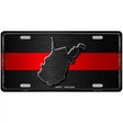 West Virginia Thin Red Line Metal Novelty License Plate 12" x 6" (LP)