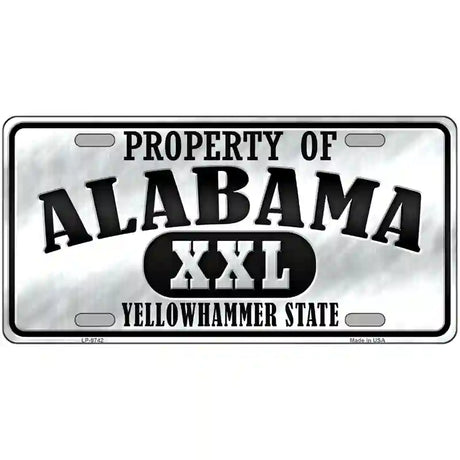 Property Of Alabama Novelty Metal License Plate 12" x 6" (LP)