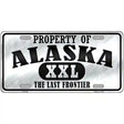 Property Of Alaska Novelty Metal License Plate 12" x 6" (LP)