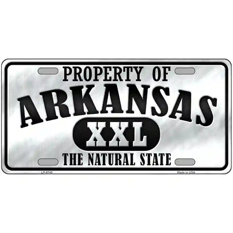 Property Of Arkansas Novelty Metal License Plate 12" x 6" (LP)