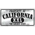 Property Of California Novelty Metal License Plate 12" x 6" (LP)