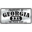 Property Of Georgia Novelty Metal License Plate 12" x 6" (LP)