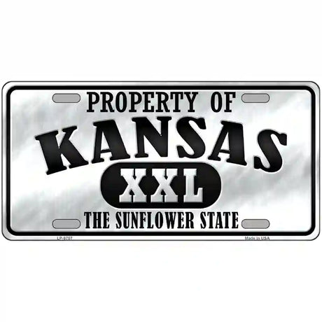 Property Of Kansas Novelty Metal License Plate 12" x 6" (LP)