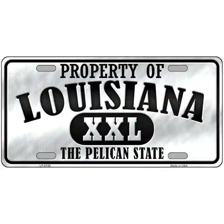 Property Of Louisiana Novelty Metal License Plate 12" x 6" (LP)