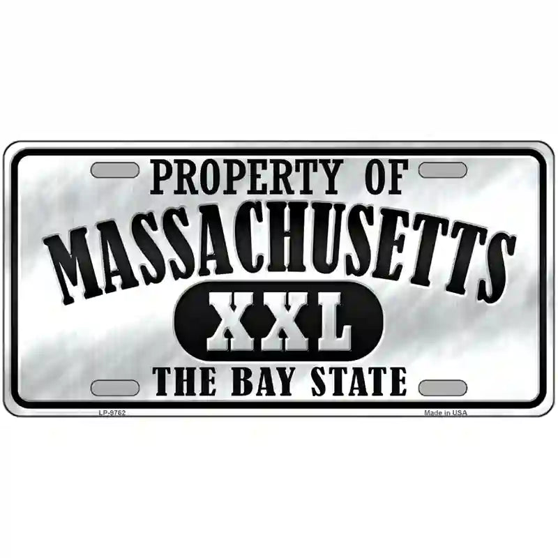 Property Of Massachusetts Novelty Metal License Plate 12" x 6" (LP)