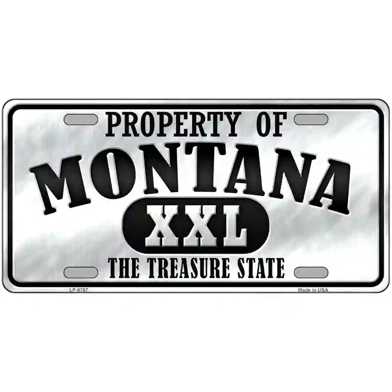 Property Of Montana Novelty Metal License Plate 12" x 6" (LP)