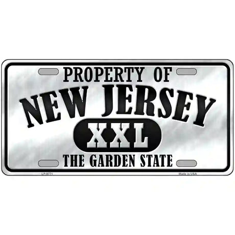 Property Of New Jersey Novelty Metal License Plate 12" x 6" (LP)