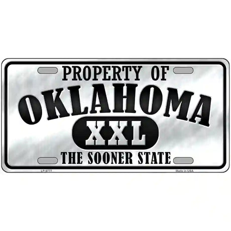 Property Of Oklahoma Novelty Metal License Plate 12" x 6" (LP)