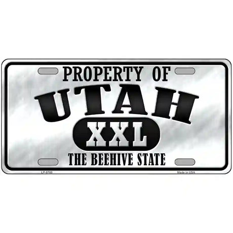 Property Of Utah Novelty Metal License Plate 12" x 6" (LP)