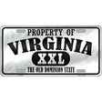 Property Of Virginia Novelty Metal License Plate 12" x 6" (LP)